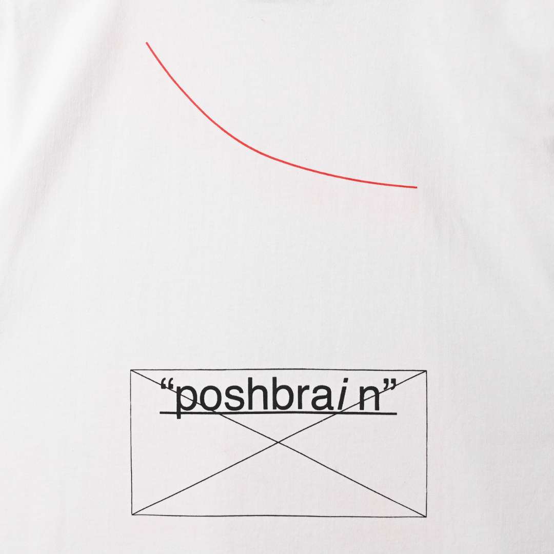 POSHBRAIN "NEIL" WHITE TEE