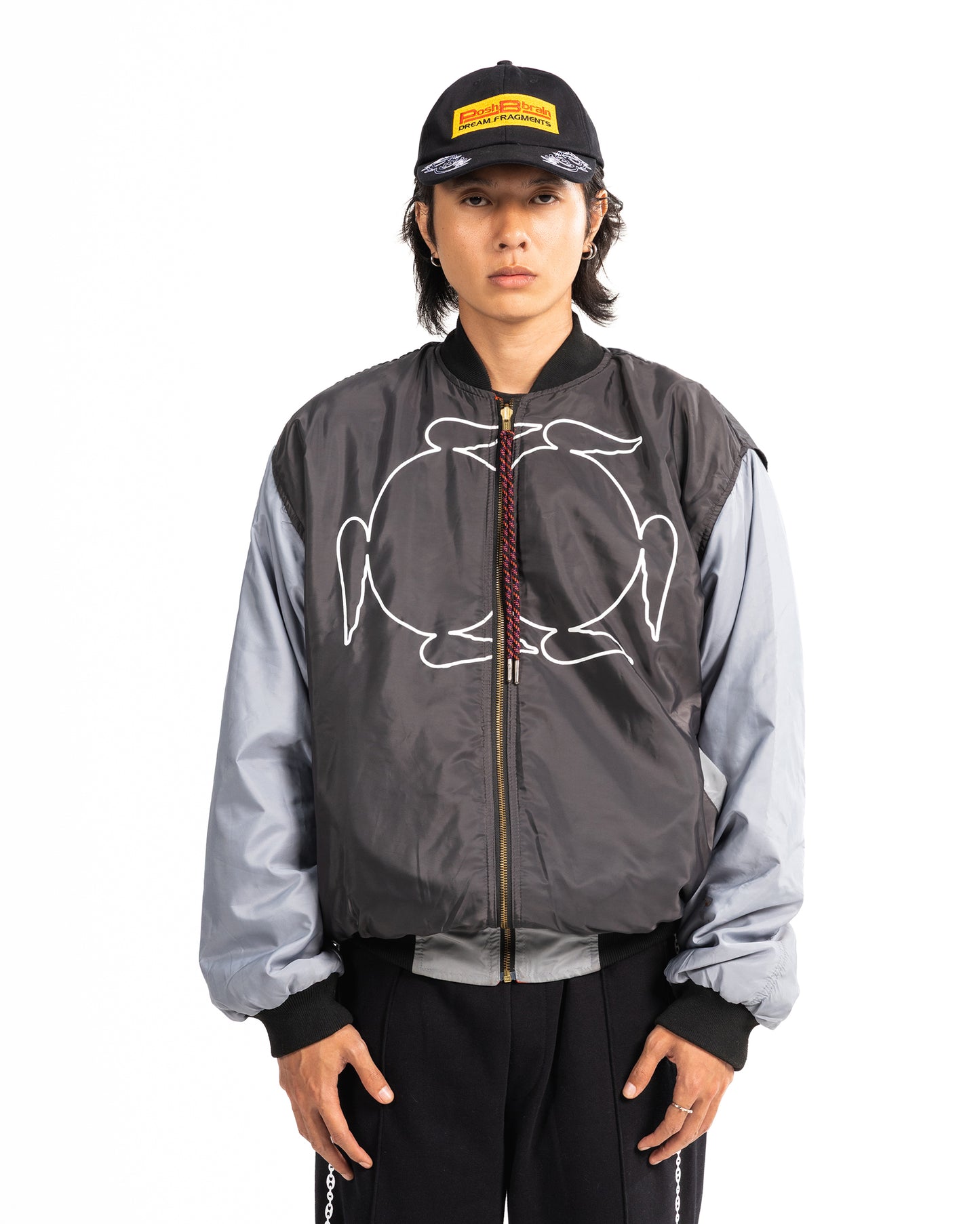 SIM BOMBER JACKET - GRAY