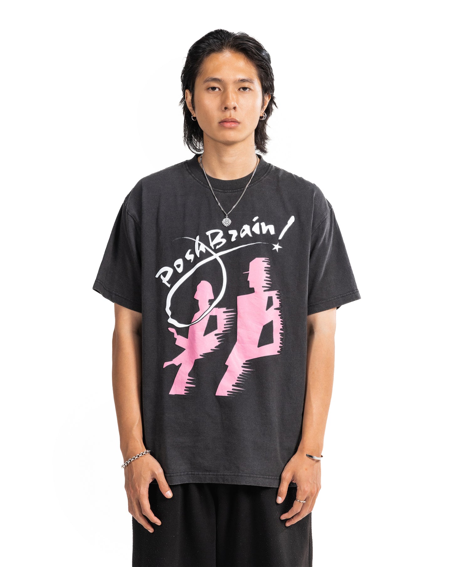 SEINS WASHED TEE - GRAY WASHED
