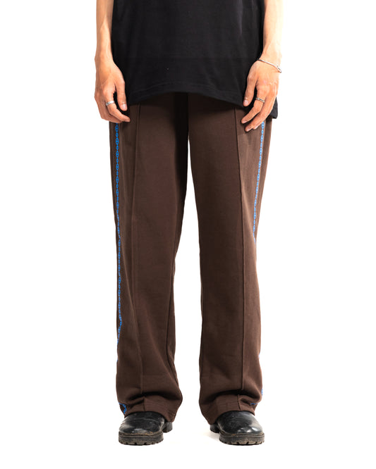 DRIM FLEECE PANTS - BROWN/BLUE
