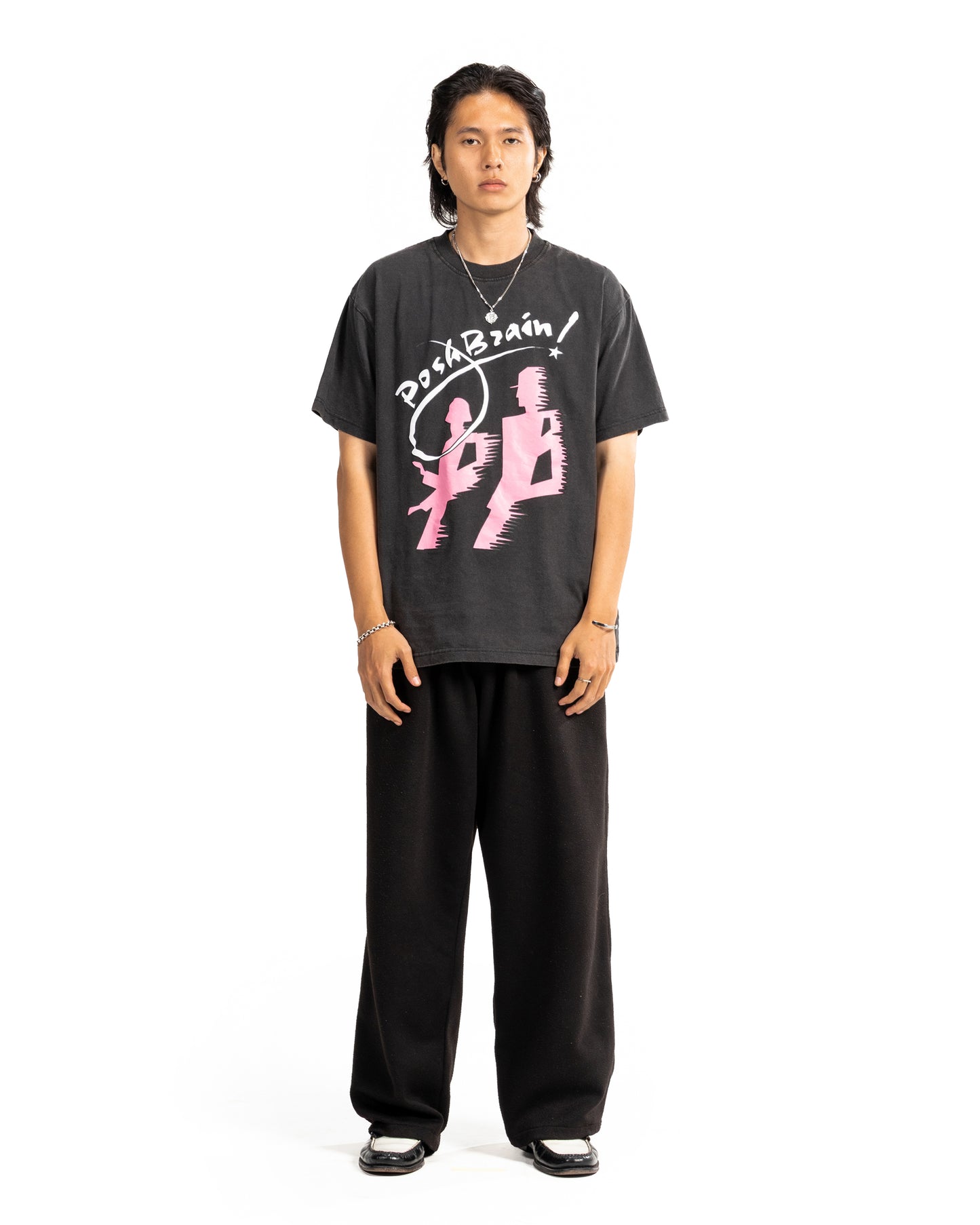 SEINS WASHED TEE - GRAY WASHED
