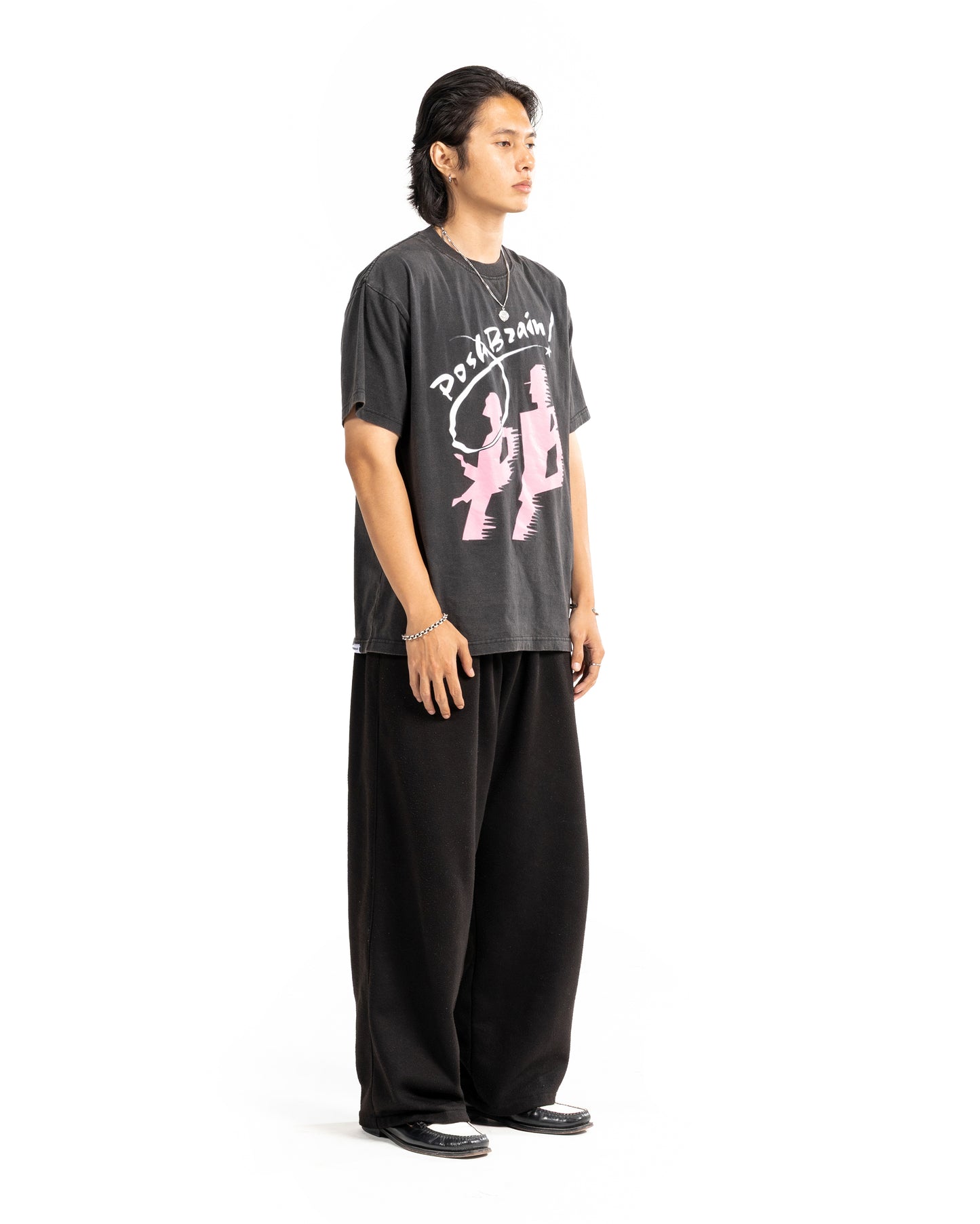 SEINS WASHED TEE - GRAY WASHED