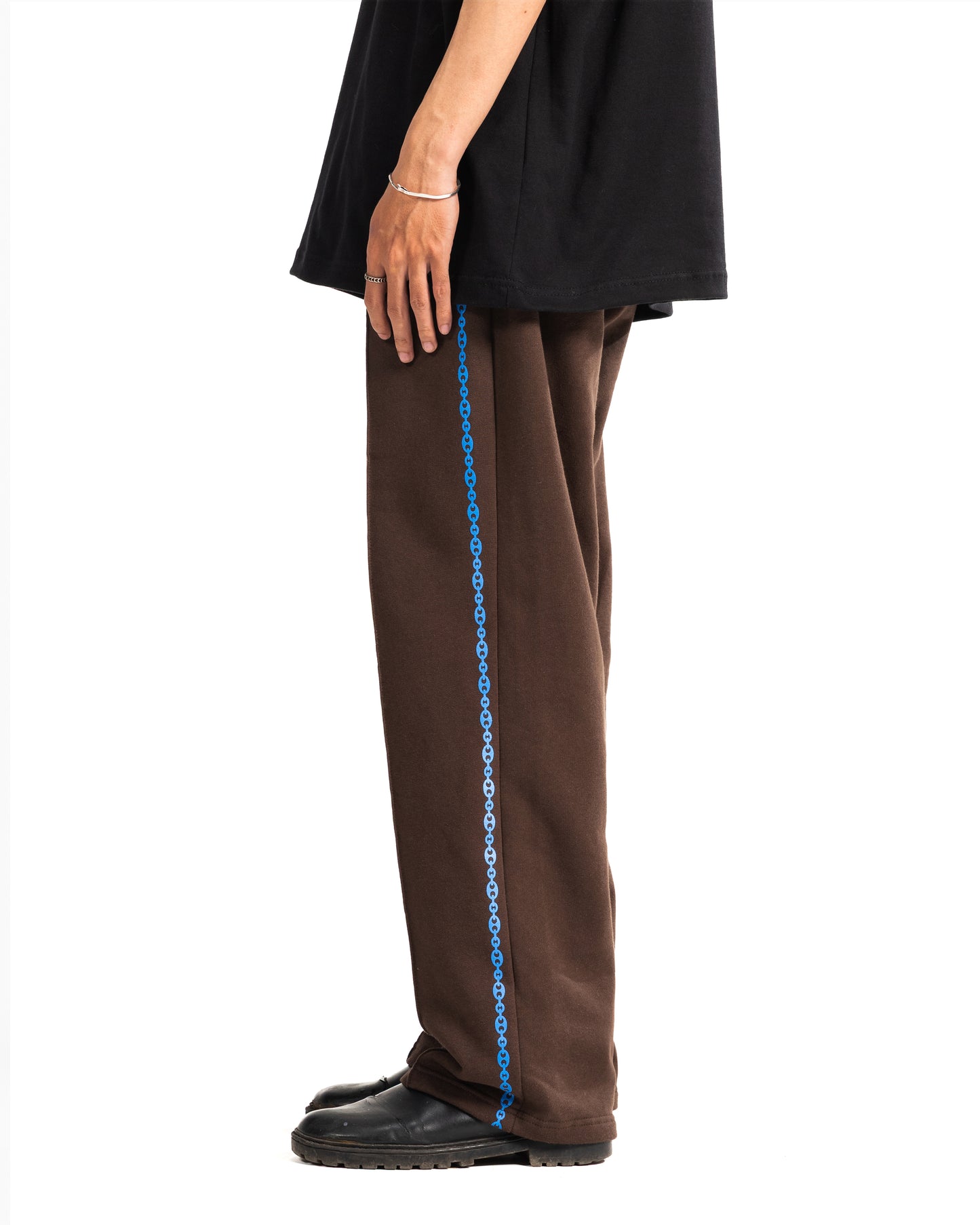 DRIM FLEECE PANTS - BROWN/BLUE