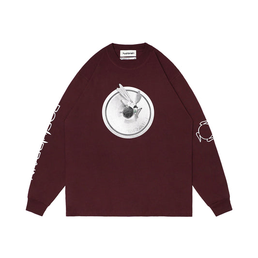 DISSC LONGSLEEVE TEE - BURGUNDY