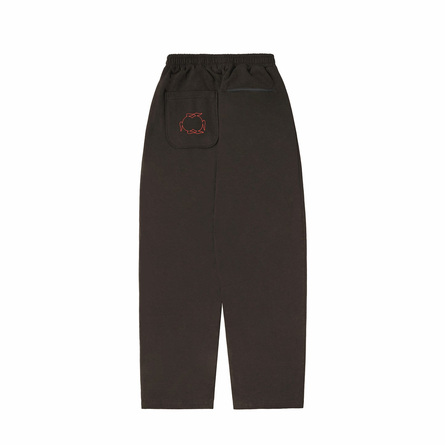 DRIM FLEECE PANTS - BROWN/RED