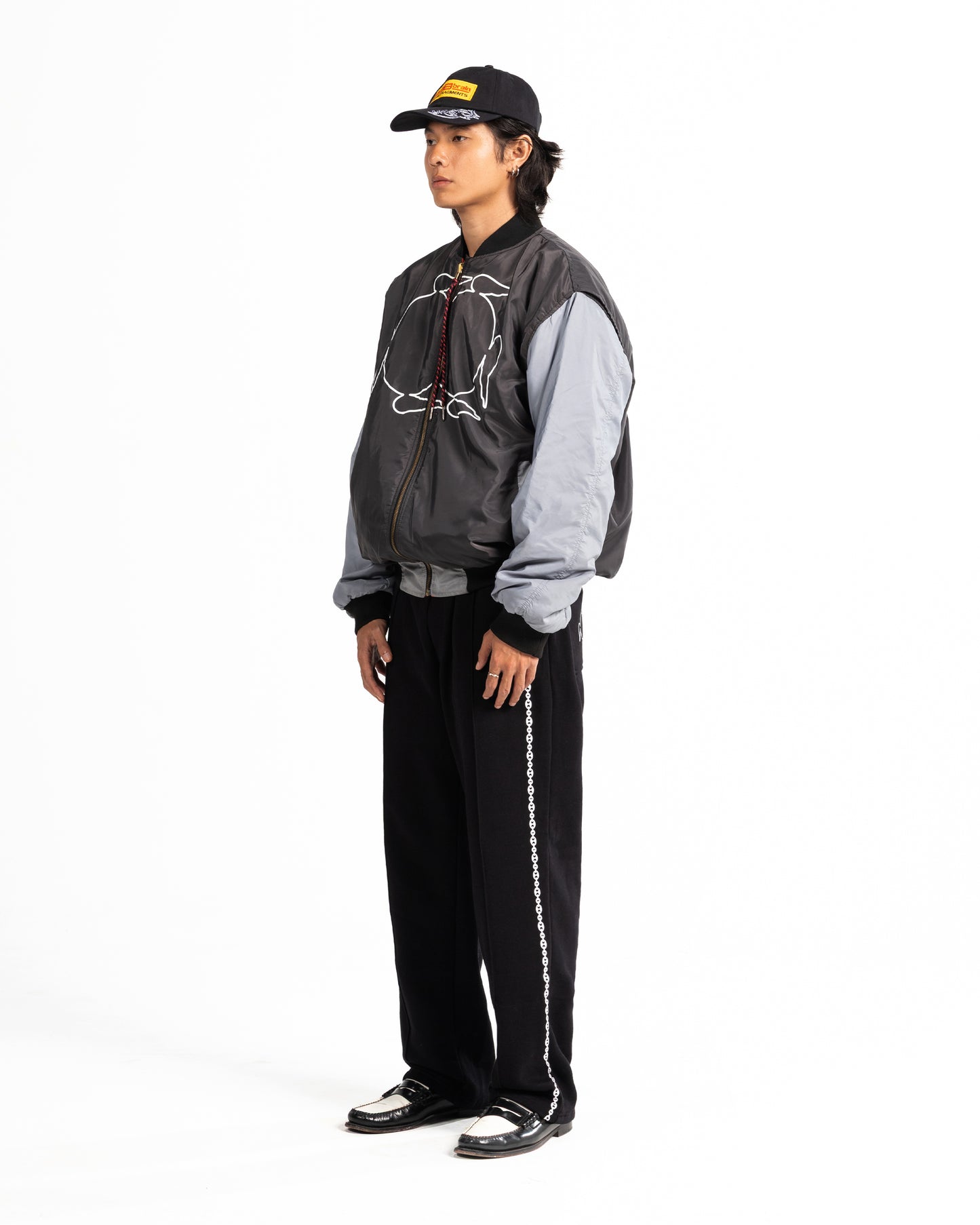 SIM BOMBER JACKET - GRAY