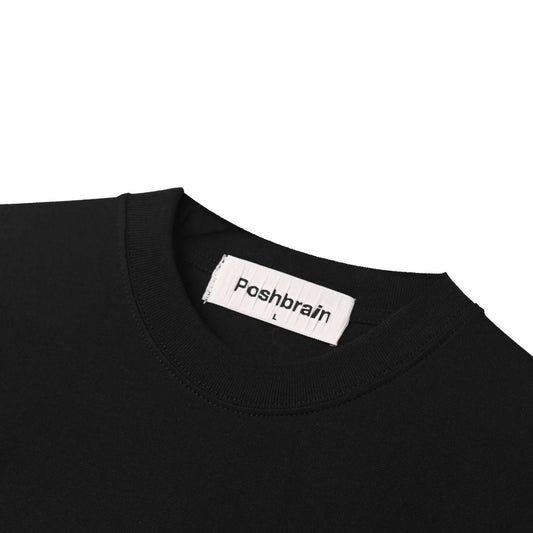 POSHBRAIN "LANE BL" BLACK TEE