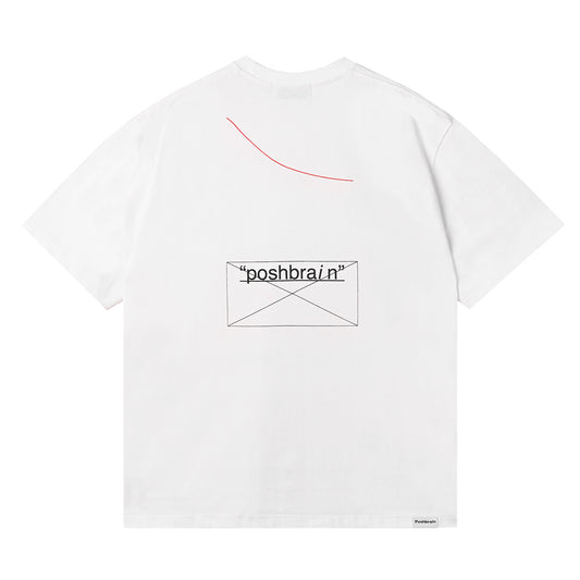 POSHBRAIN "NEIL" WHITE TEE