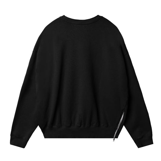 POSHBRAIN "DYED CREWZIP BL" CREWNECK