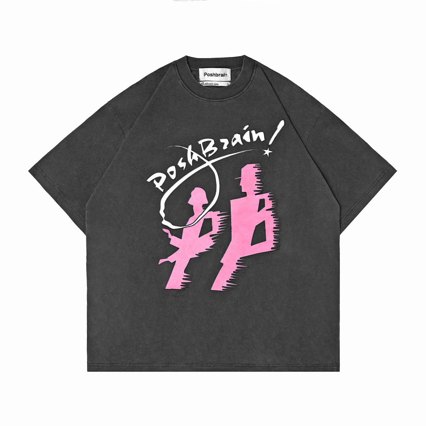 SEINS WASHED TEE - GRAY WASHED