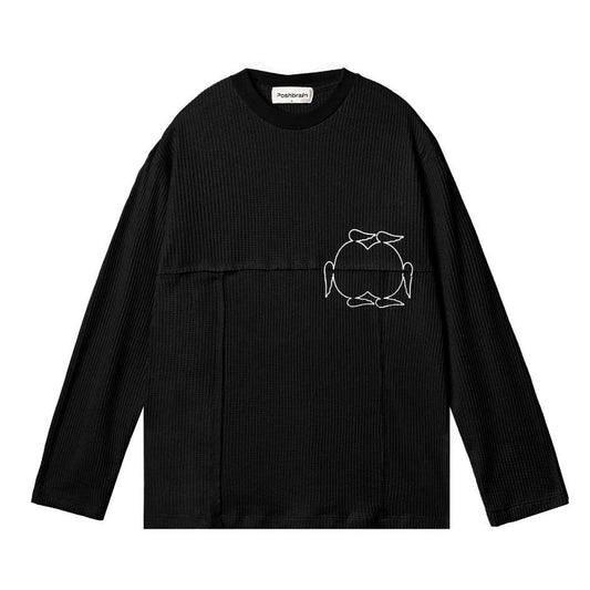 POSHBRAIN " LANE WAFFLE " BL LONGSLEEVE
