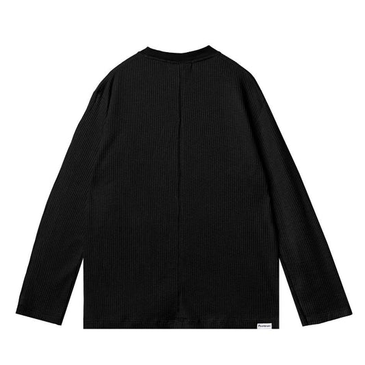 POSHBRAIN " LANE WAFFLE " BL LONGSLEEVE