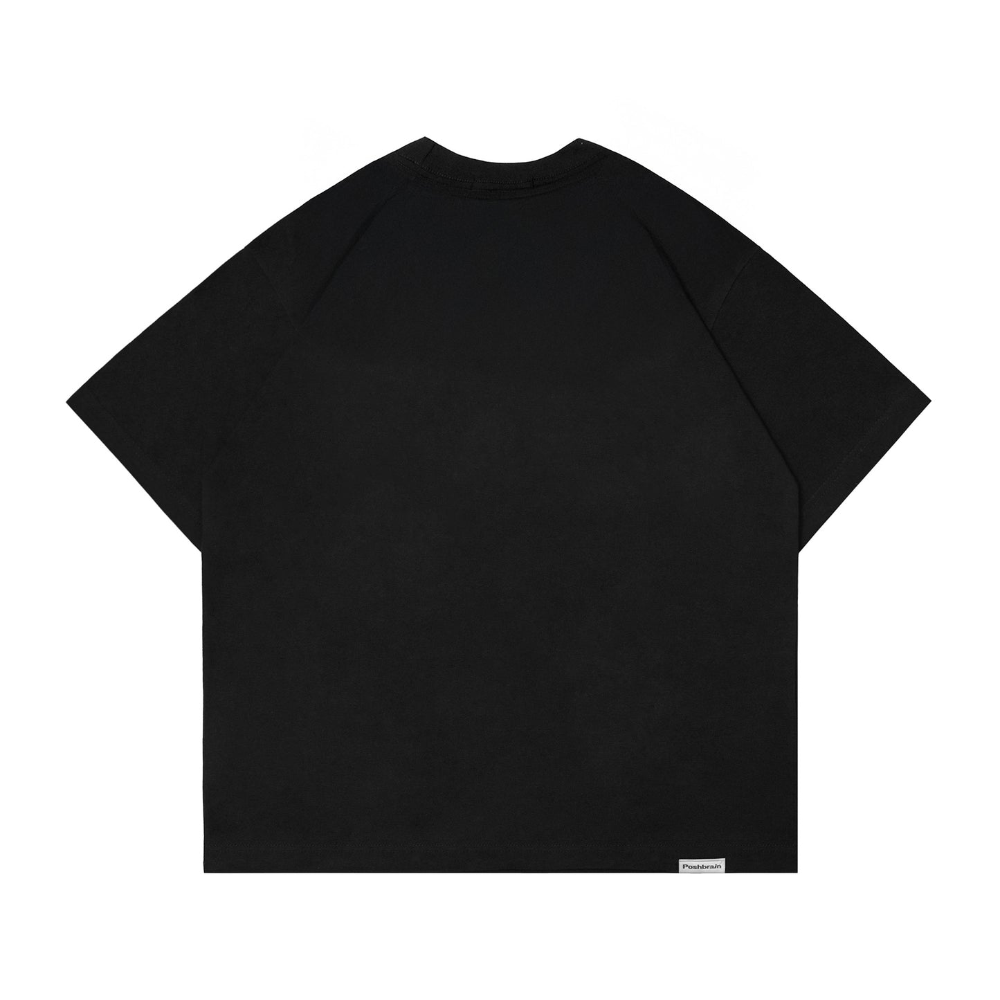 POSHBRAIN "2HEADS BLACK TEE