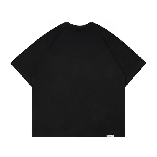 POSHBRAIN "2HEADS BLACK TEE