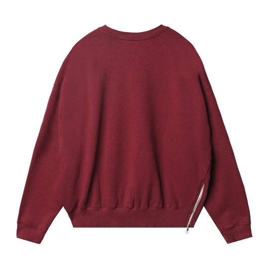 POSHBRAIN "DYED CREWZIP BURG" SIDE ZIPPER CREWNECK