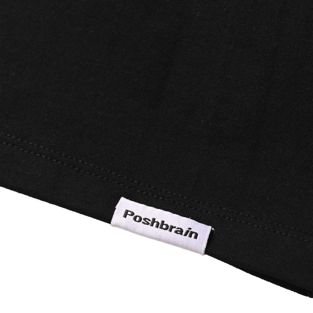POSHBRAIN "MERCEDES' BLACK TEE