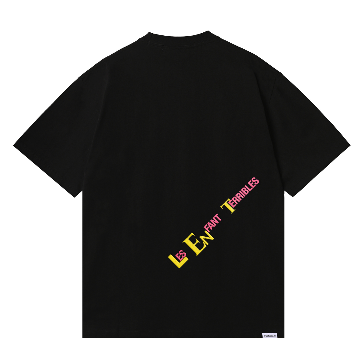 POSHBRAIN "2HEADS" BLACK TEE