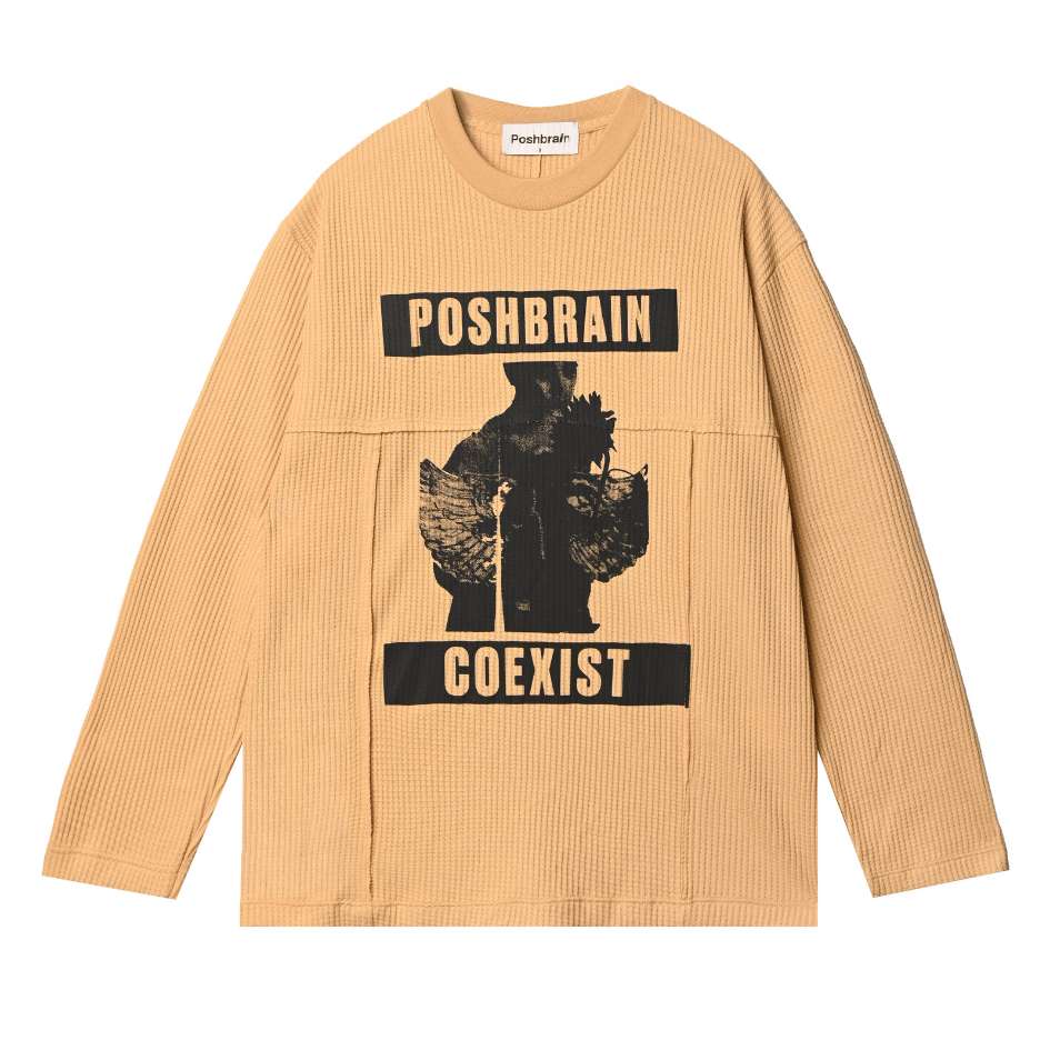 POSHBRAIN " LANE WAFFLE " LONGSLEEVE