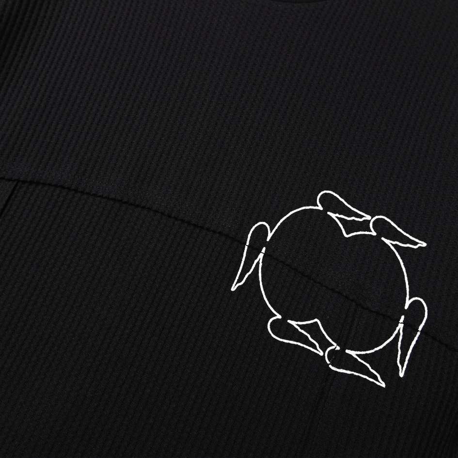 POSHBRAIN " LANE WAFFLE " BL LONGSLEEVE