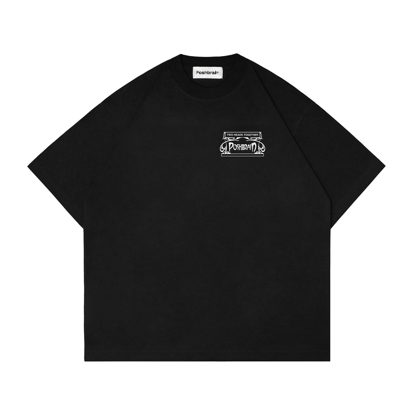 POSHBRAIN "NOVEAU" BLACK TEE