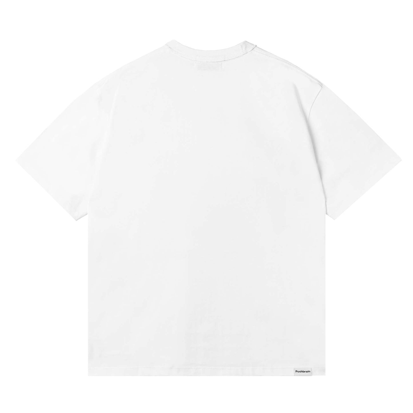 POSHBRAIN "NOTRE' WHITE TEE