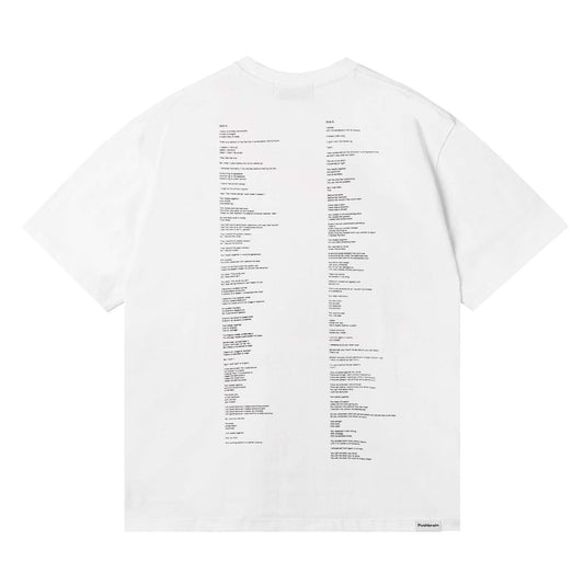 POSHBRAIN "FLYS WH" WHITE TEE