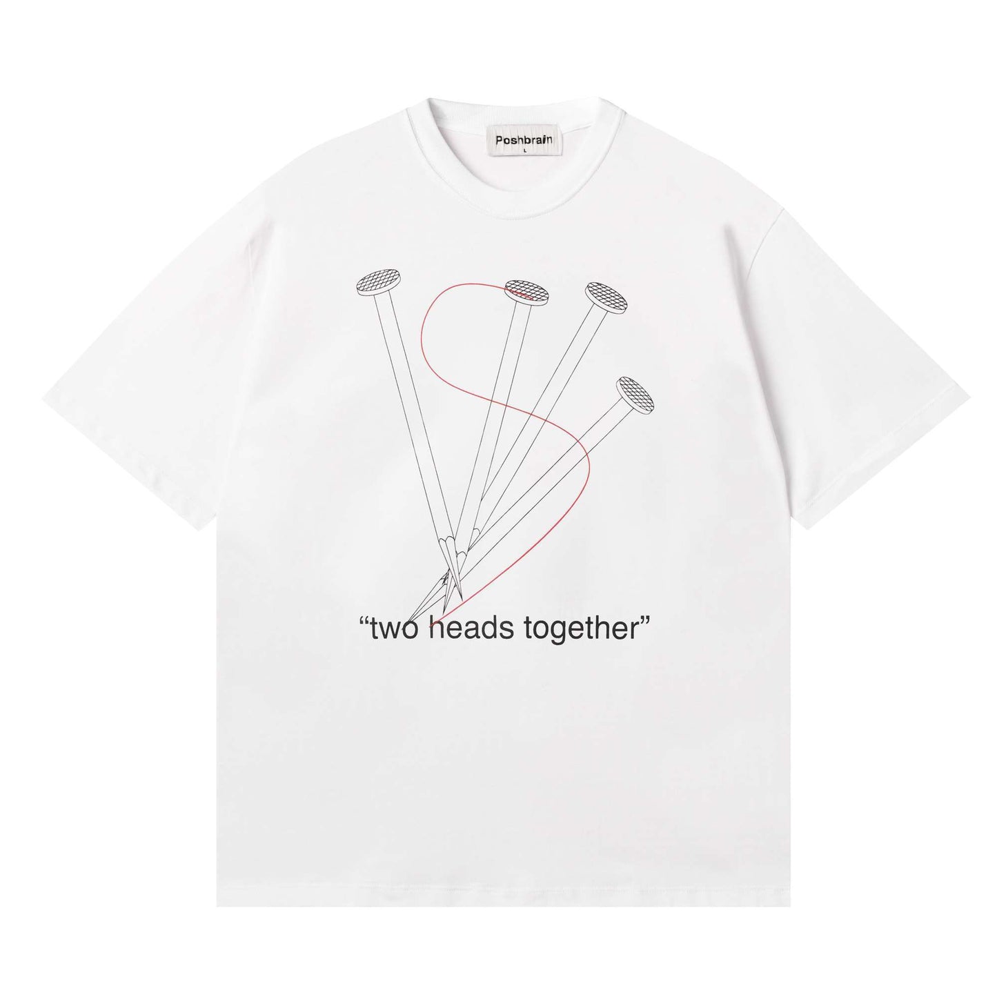 POSHBRAIN "NEIL" WHITE TEE