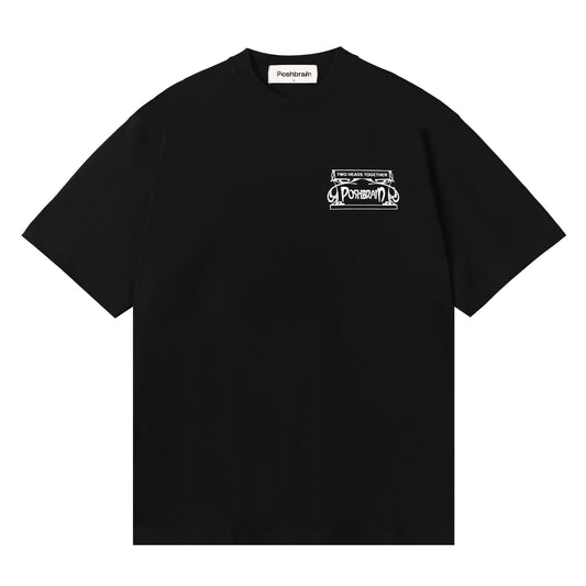 POSHBRAIN "NOVEAU" BLACK TEE