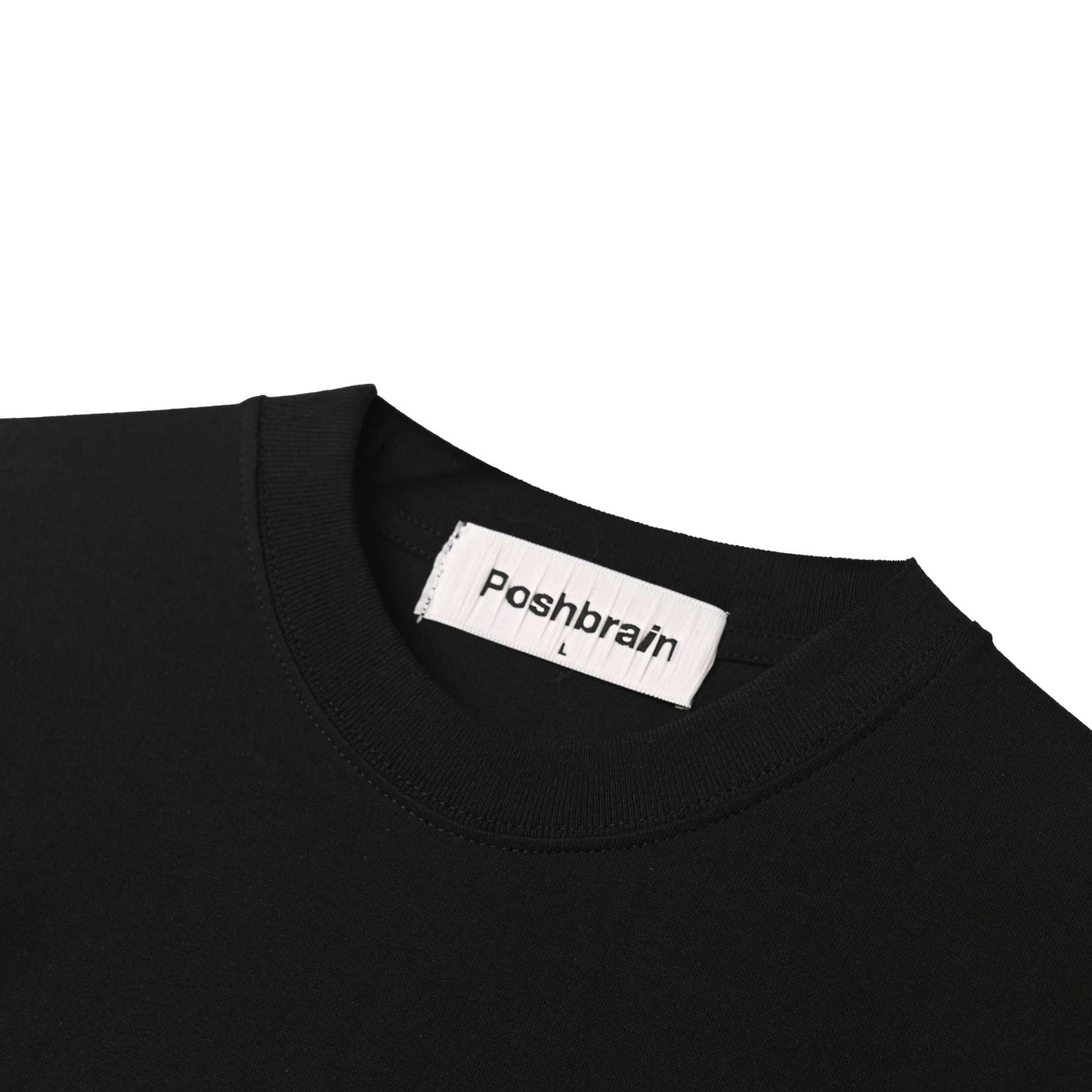 POSHBRAIN "LANE BL" BLACK TEE