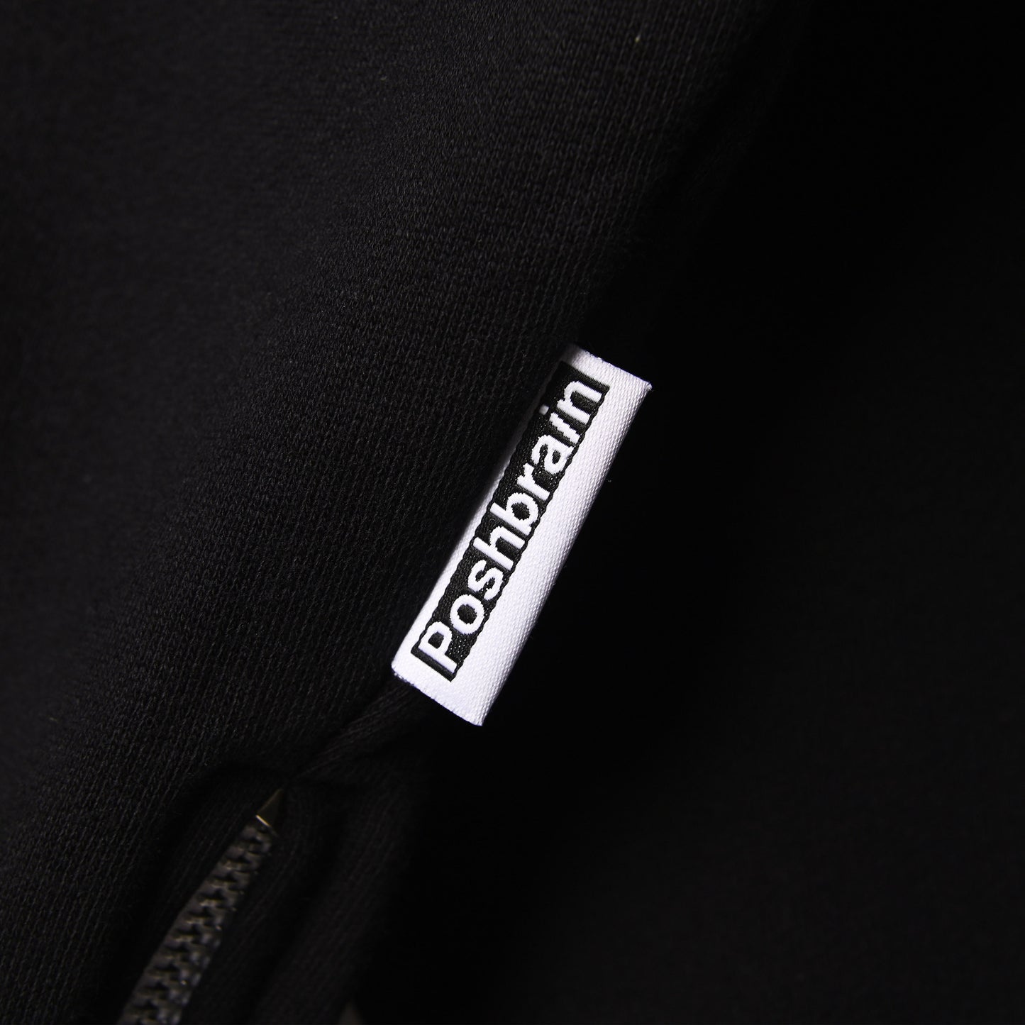 POSHBRAIN "DYED CREWZIP BL" CREWNECK