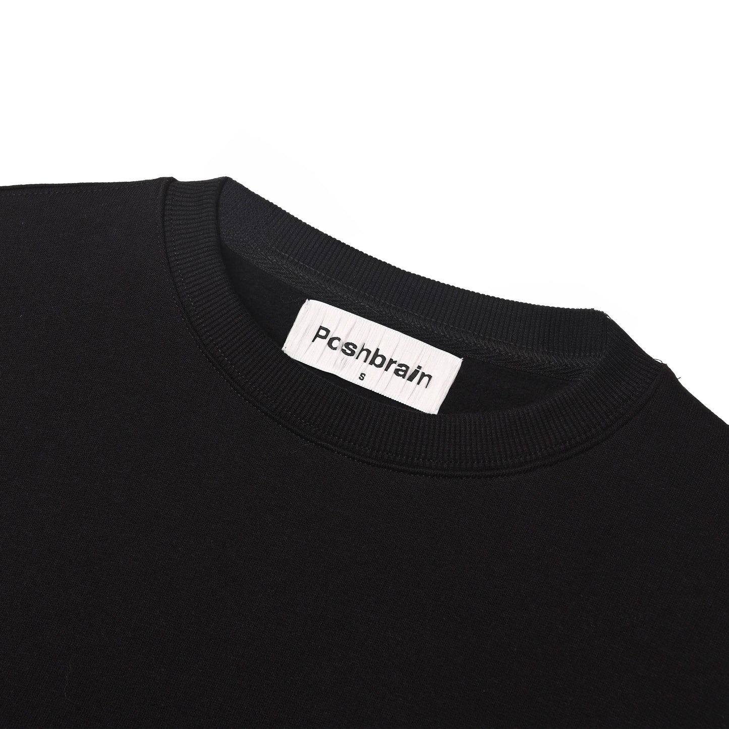 POSHBRAIN "DYED CREWZIP BL" CREWNECK