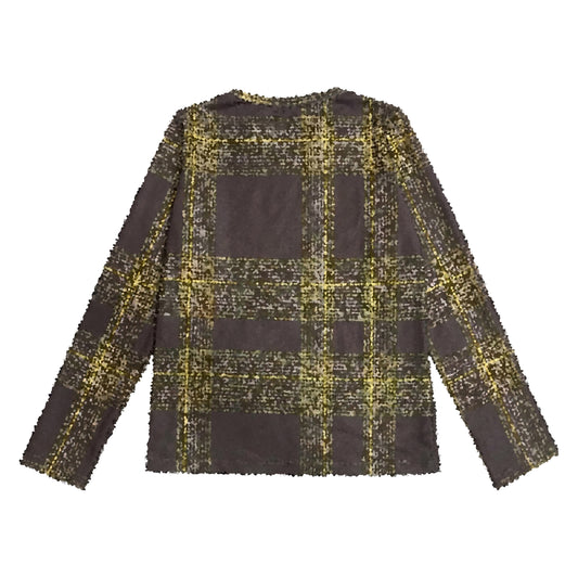 POSHBRAIN "POT PLAID" BR LONGSLEEVE