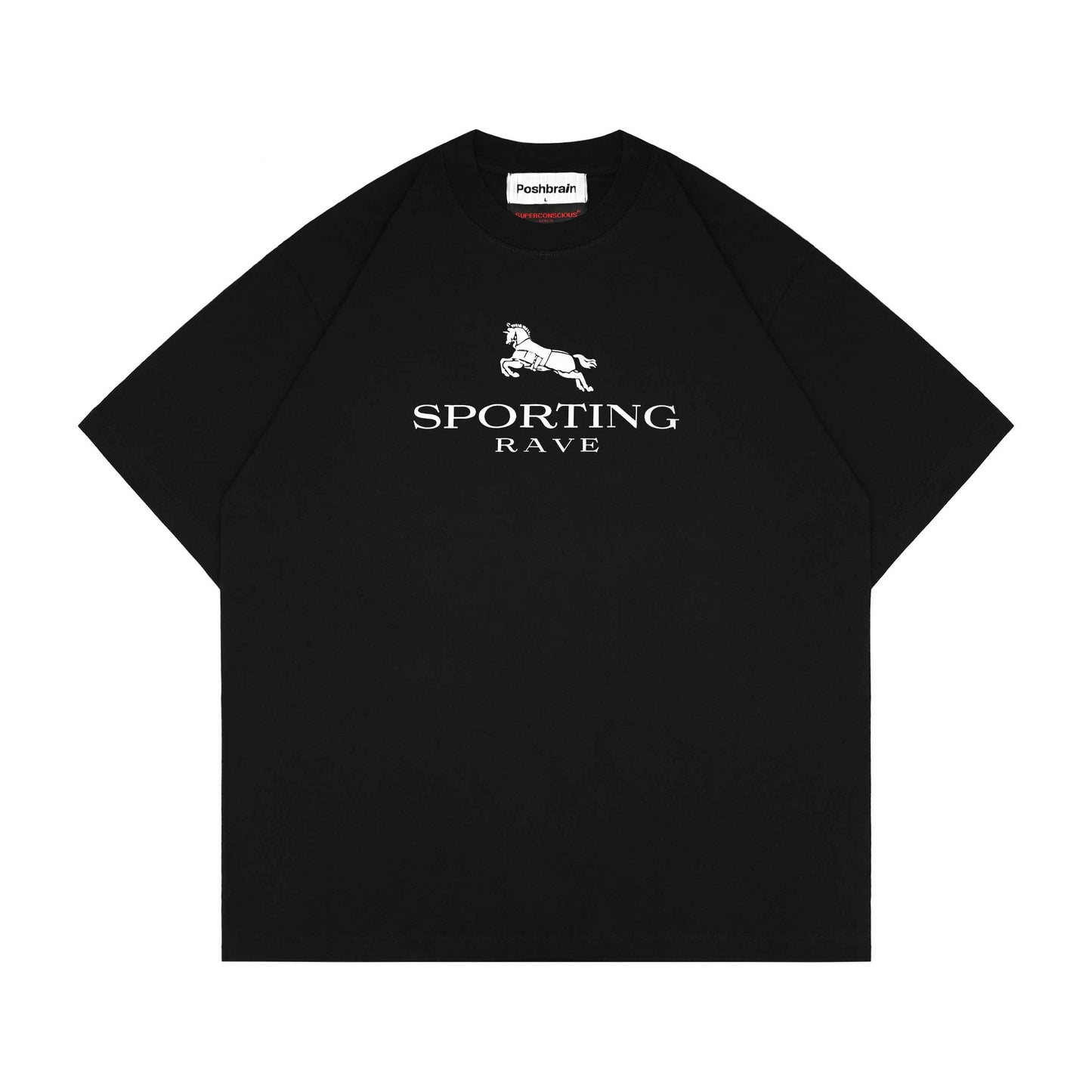 POSHBRAIN X SUPERCONSCIOUS - Sporting - Black - Tee
