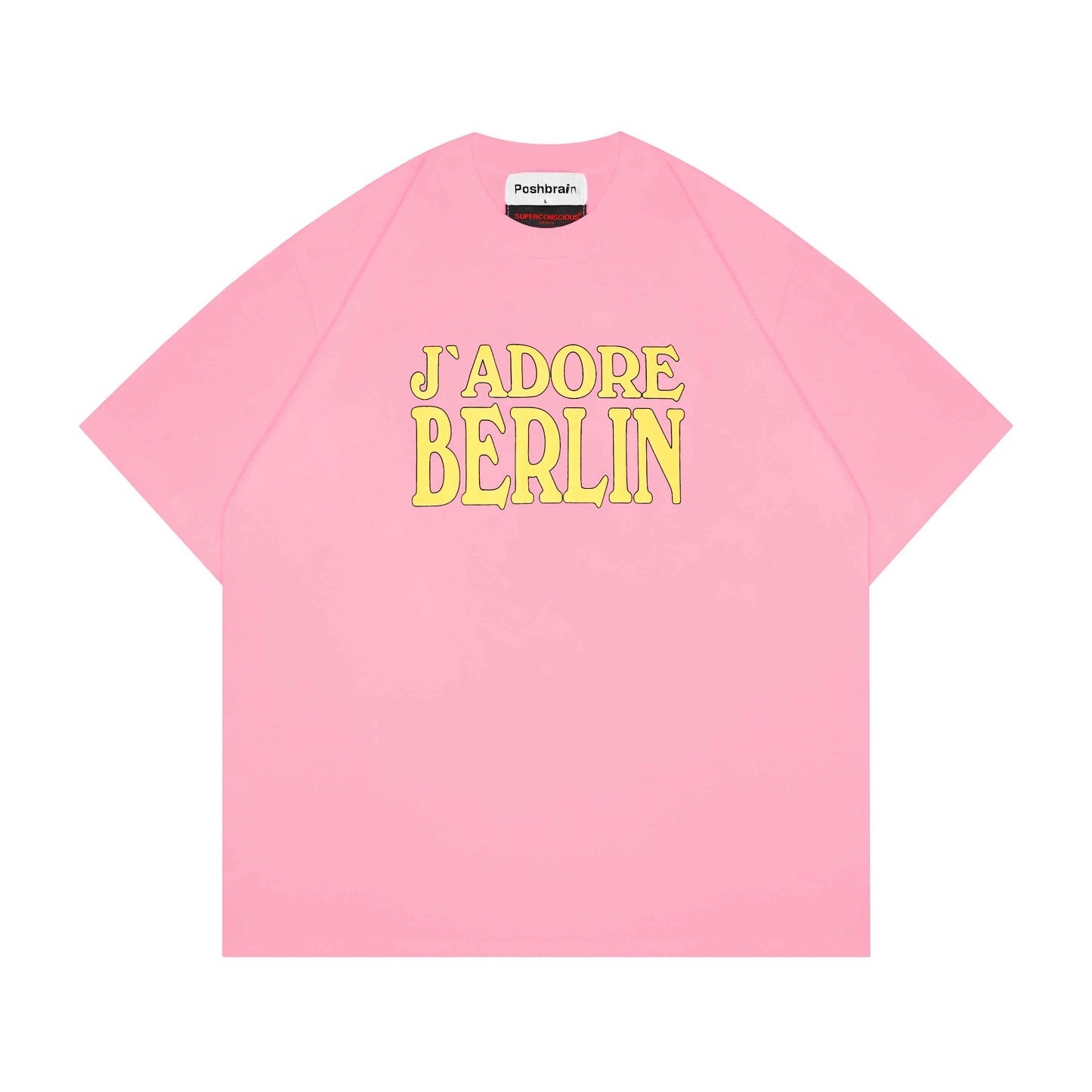 POSHBRAIN " J'Adore Berlin' Pink Tee